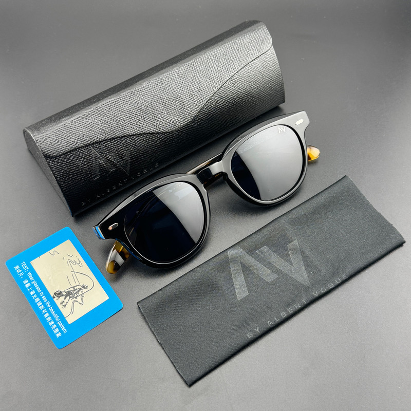 عینک آفتابی گرد آلبرت وگ مدل S32124C2 Acetate Avantgarde Visionary