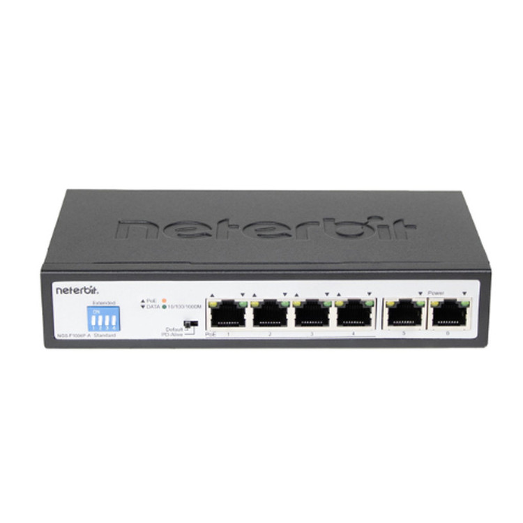 سوییچ 6 پورت نتربیت مدل NGS-F1006P-A