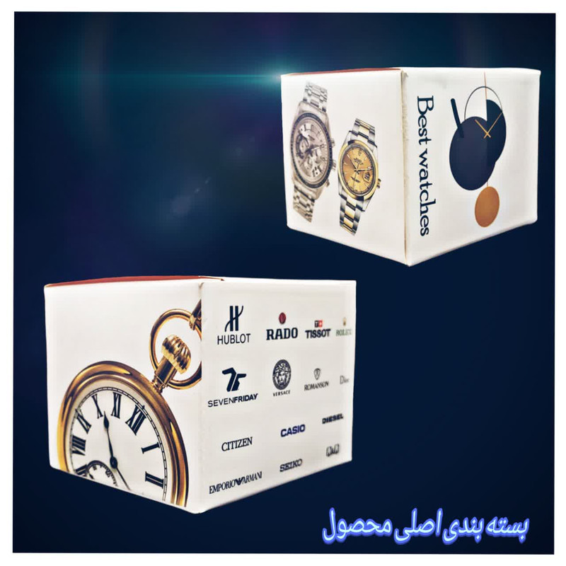 ساعت مچی عقربهای مردانه مدل صفحه طرحدار
