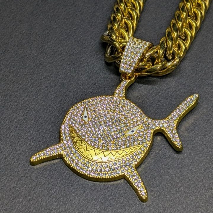 گردنبند و آویز پلاک مردانه طرح خرگوش فول نگین تنوع طرح رنگ ثابت کد sh