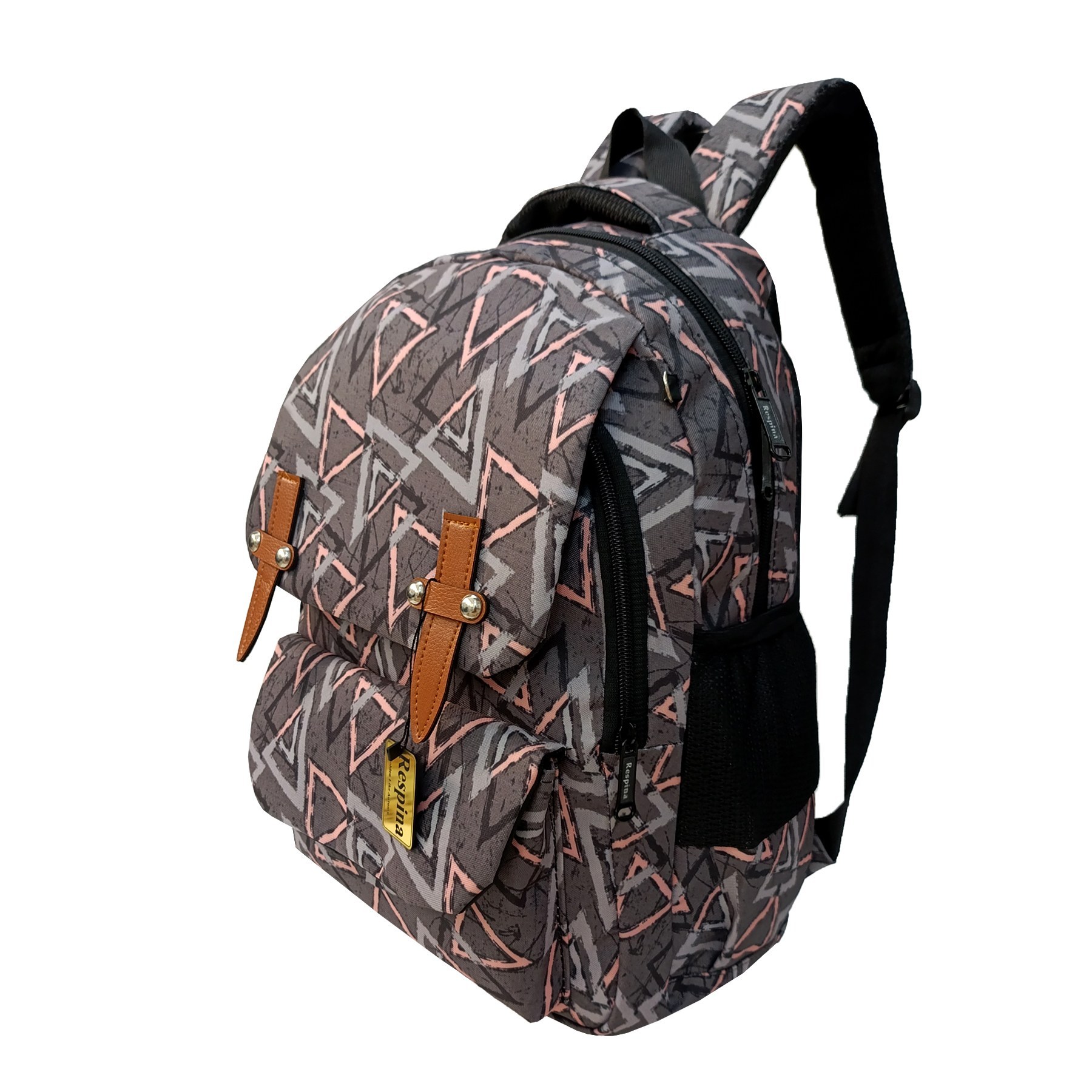 کیف مدرسه دخترانه مثلث طوسی Gray triangle باجامدادی