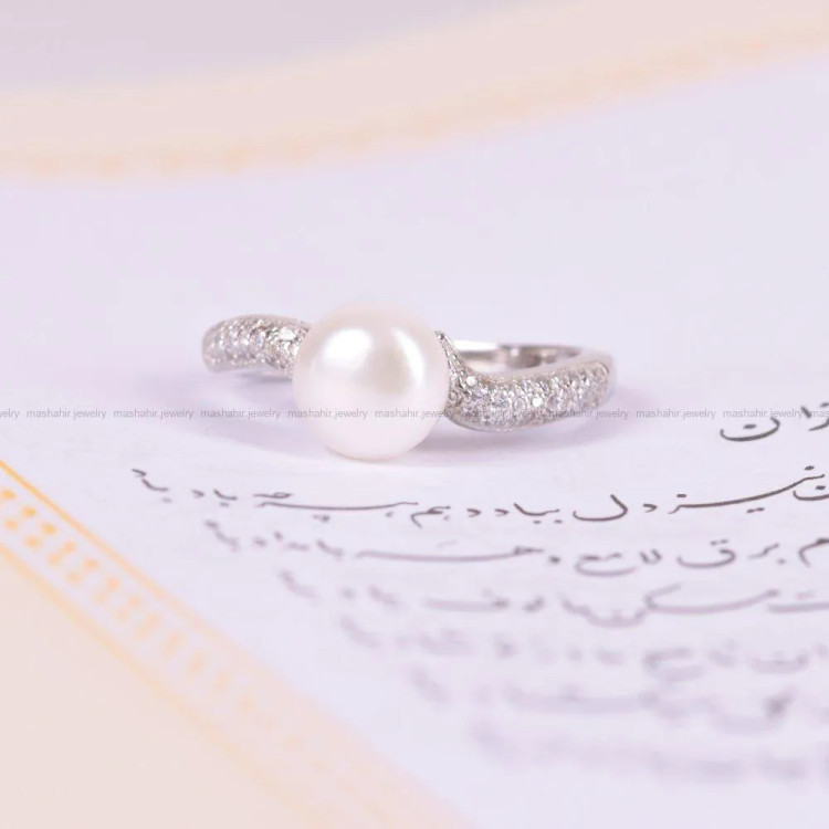 انگشتر نقره زنانه کد 1876
