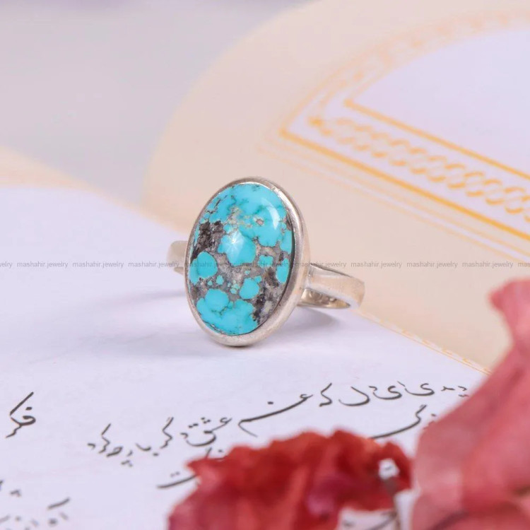انگشتر فیروزه شجری زنانه کد 2205
