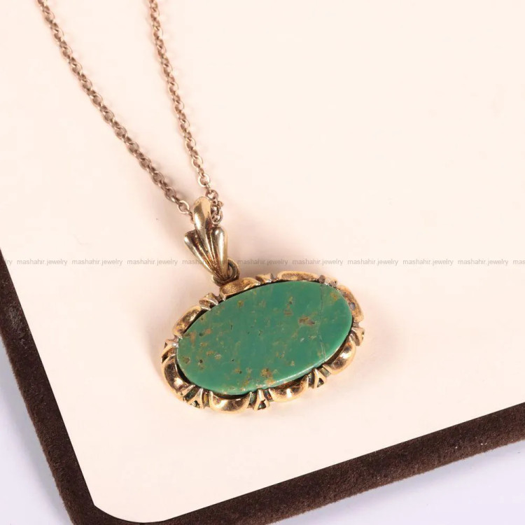 گردنبند فیروزه زنانه کد 2580