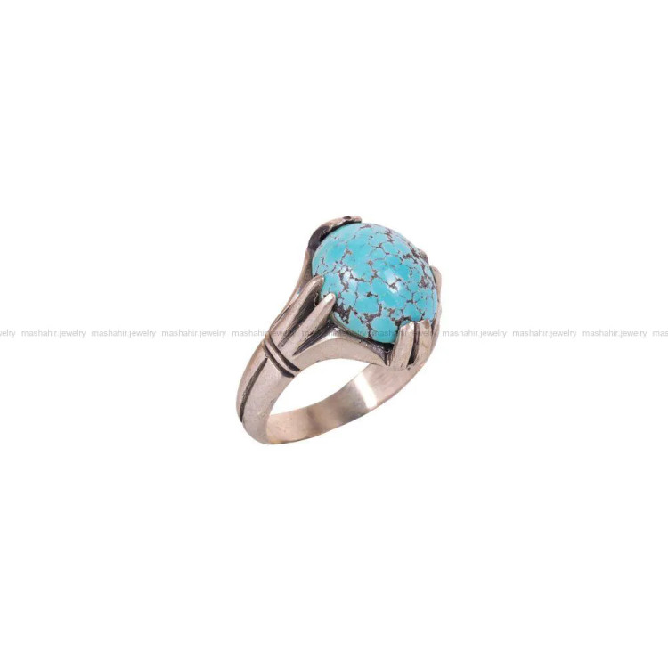 انگشتر فیروزه شجری مردانه کد 2800