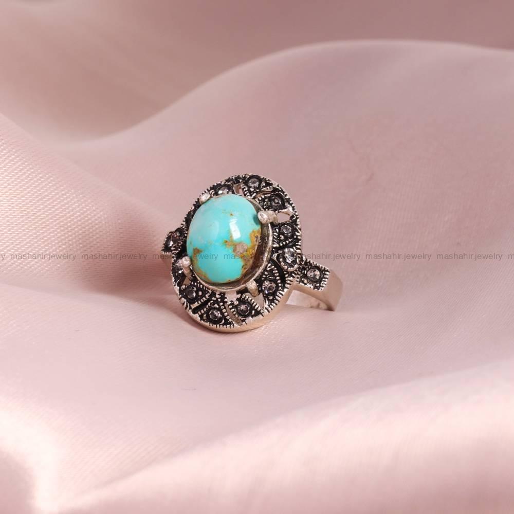 انگشتر فیروزه شجری زنانه کد 5342