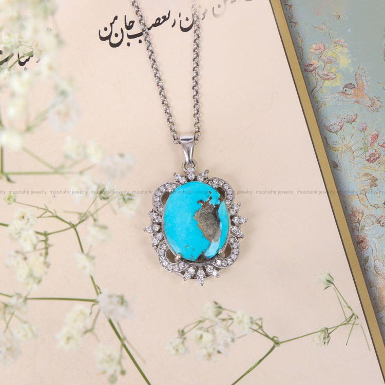 گردنبند فیروزه زنانه کد 10192