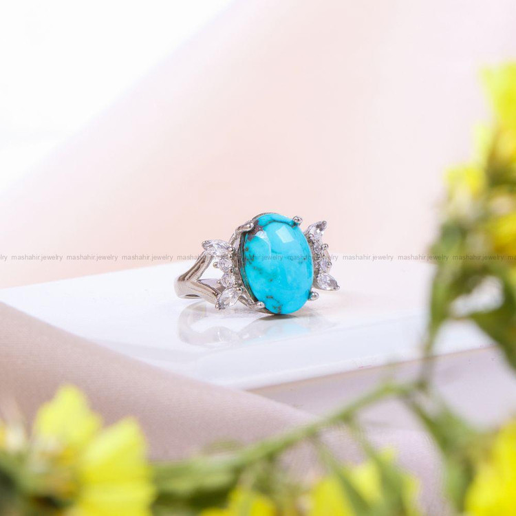 انگشتر فیروزه شجری زنانه کد 10224
