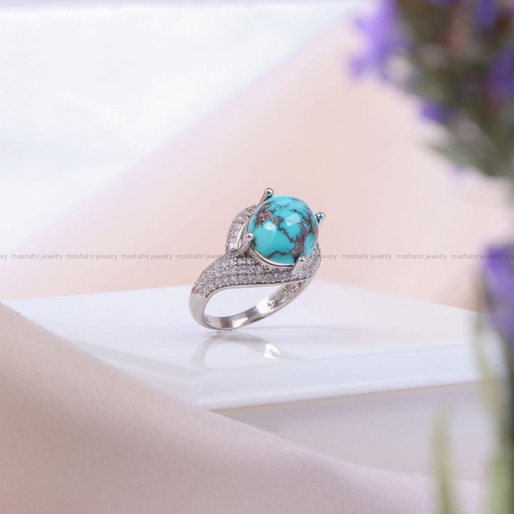 انگشتر فیروزه شجری زنانه کد 10231