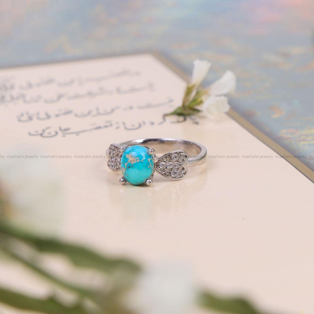 انگشتر فیروزه شجری زنانه کد 10557