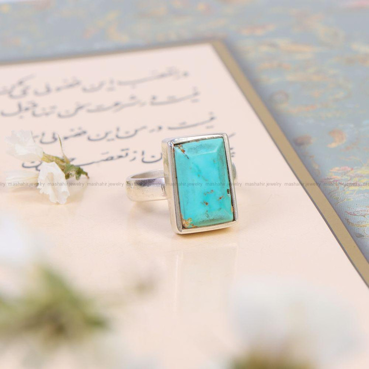 انگشتر فیروزه شجری زنانه کد 10523