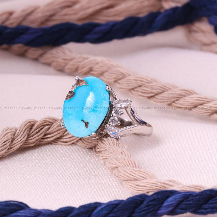 انگشتر فیروزه شجری زنانه کد 5577