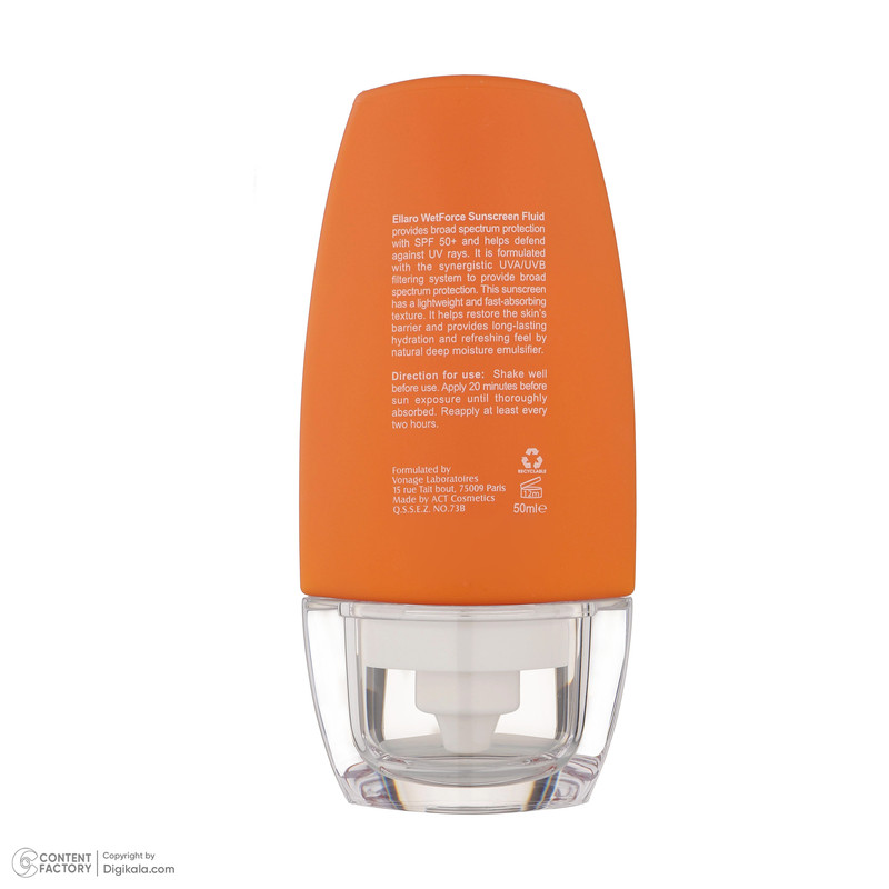 فلوئید ضد آفتاب بدون رنگ الارو SPF50 مدل Ultra Light تحت لیسانس محافظ UVA ،UVB، مرطوبکننده مناسب پوستهای چرب و مختلط حجم 50 میلیلیتر
