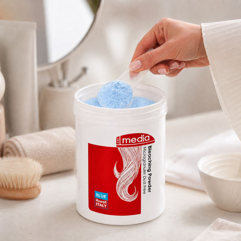 پودر دکلره مدیا مدل Blue وزن 500 گرم رنگ آبی