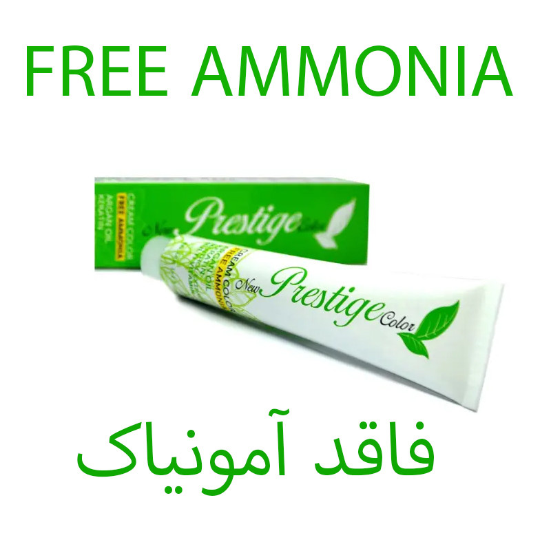 رنگ مو نیو پرستیژ کالر شماره 5.5 حجم 100 میلی لیتر رنگ قهوه ای طلایی روشن به همراه اکسیدان نیو پرستیژ کالر مدل 2 نه درصدی حجم 150 میلی لیتر