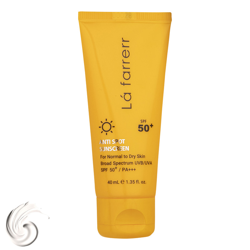 کرم ضدآفتاب و ضدلک بیرنگ لافارر مدل SPF50، مناسب پوستهای خشک و معمولی، حجم 40 میلیلیتر