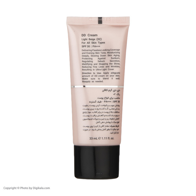 دی دی کرم رنگی لافارر مدل SPF 30 02 مناسب انواع پوست حجم 33 میلی لیتر