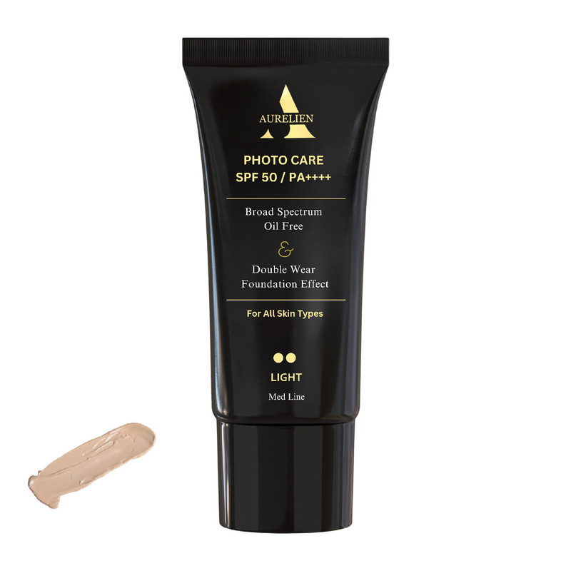 کرم ضدآفتاب رنگی اورلین SPF50 مدل 01 photo care حاوی محافظ PA+++ ،UVA ،UVB، فاقد چربی و غیرکمدون‌زا، مناسب انواع پوست حجم 40 میلی‌لیتر