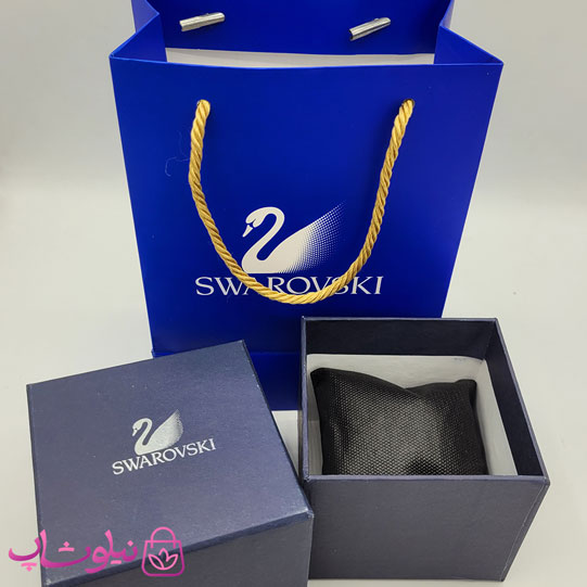 ساعت مچی سواروسکی زنانه موتور ژاپن مدل طلایی مشکی کیفیت مستر کد 1800