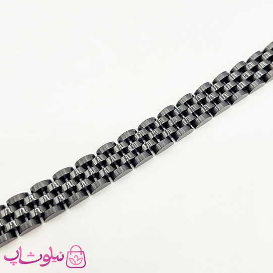 دستبند مردانه رولکس مشکی استیل کد 750