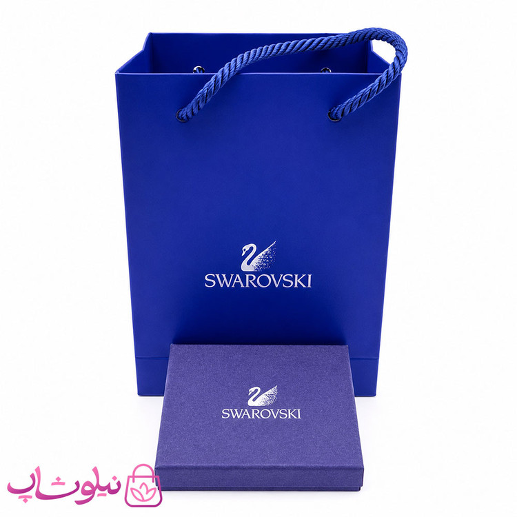 گردنبند زنانه نقره سواروسکی با کریستال آبی کد 1700