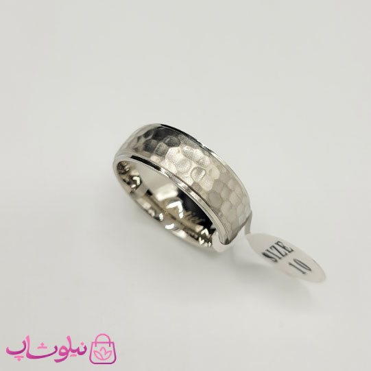 انگشتر مردانه کارتیه مدل طرحدار فول نقره ای استیل کد 460