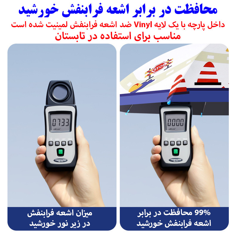 چتر بچگانه 8 پره مدل Dinosaur قطر 88 سانتیمتر