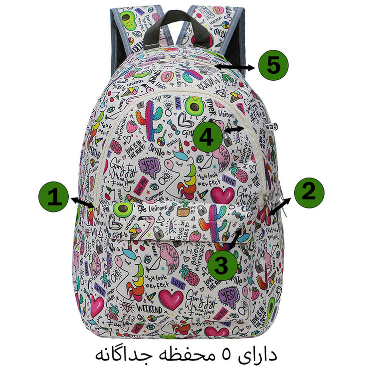 کوله پشتی توریث مدل XNZ-24585 به همراه جامدادی