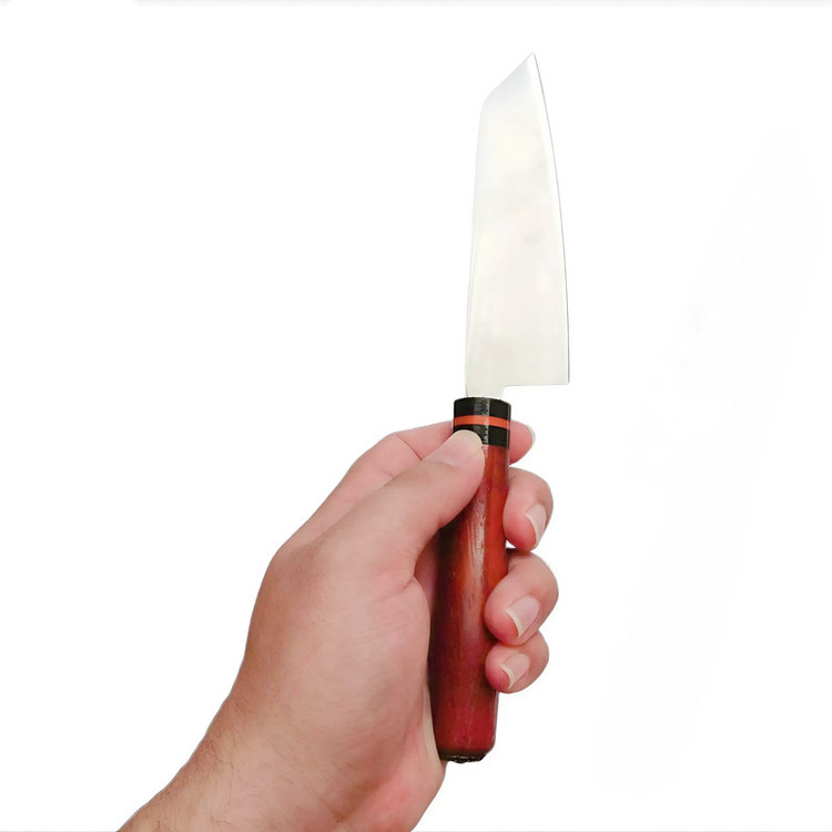 سرویس چاقو آشپزخانه ۲ پارچه با تیغه استیل و با دسته چوبی الماس زنجان مدل p-02