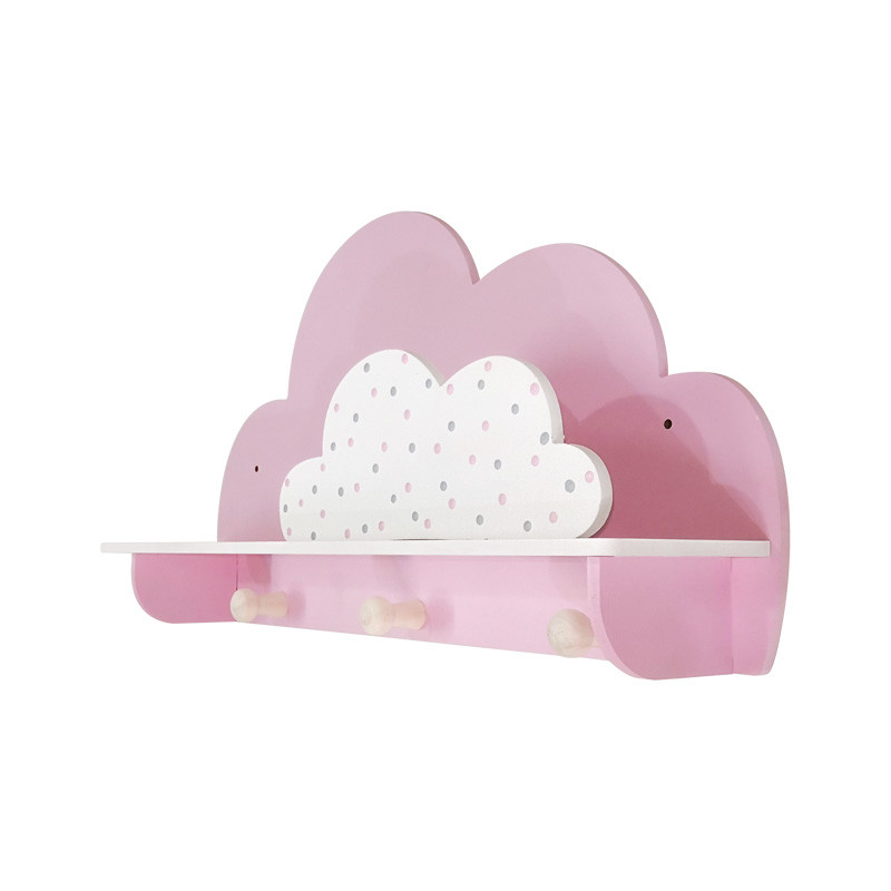 شلف دیواری اتاق کودک طرح ابر مدل MKids52-Pink