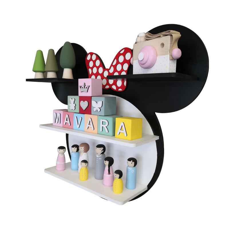 شلف دیواری اتاق کودک طرح میکی موس مدل MKids51