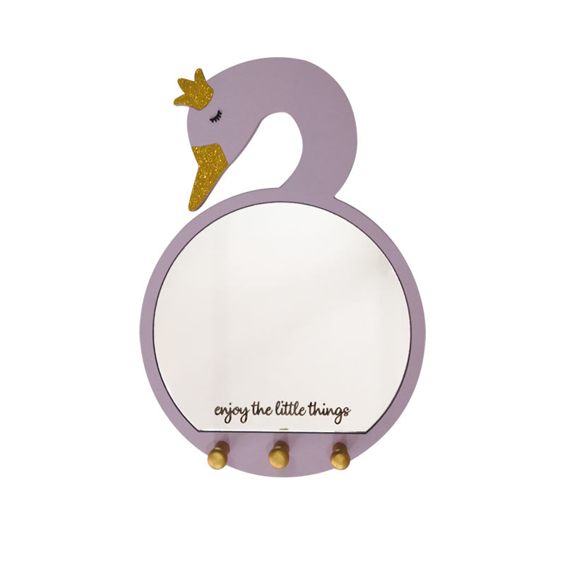 آینه دکوراتیو طرح قو مدل MKids57