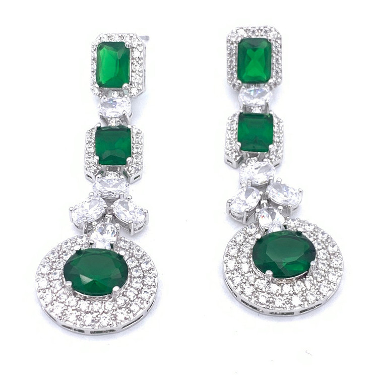 گوشواره آویز زنانه کلیو مدل جواهری KYG021