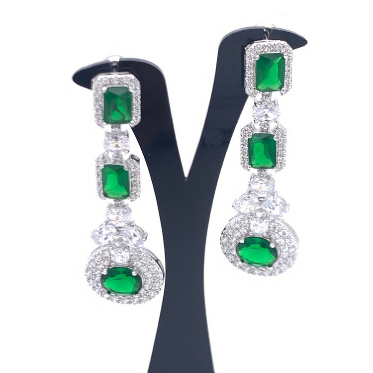 گوشواره آویز زنانه کلیو مدل جواهری KYG021