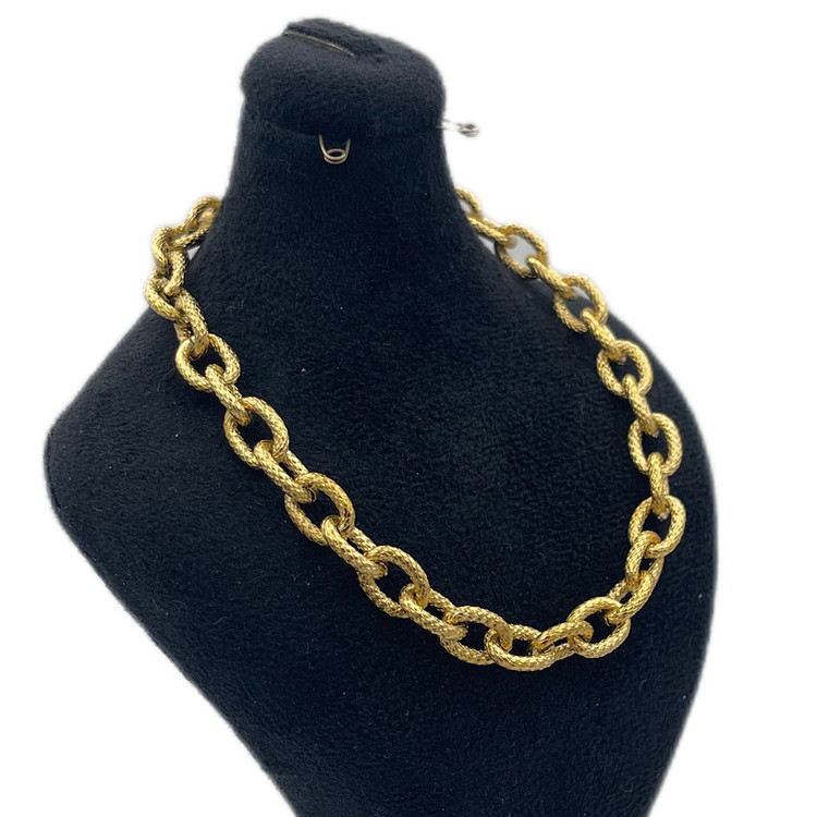 زنجیر زنانه روکش طلا بافت مدل KYZ010