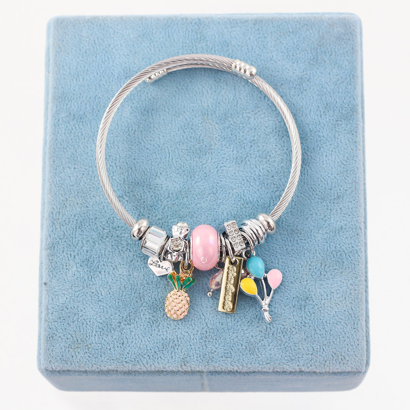 دستبند النگویی زنانه مدل پاندورا کد S2AAD1148