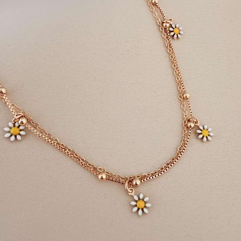 پابند زنانه وای اس ایکس طرح گل بابونه مدل Y0012